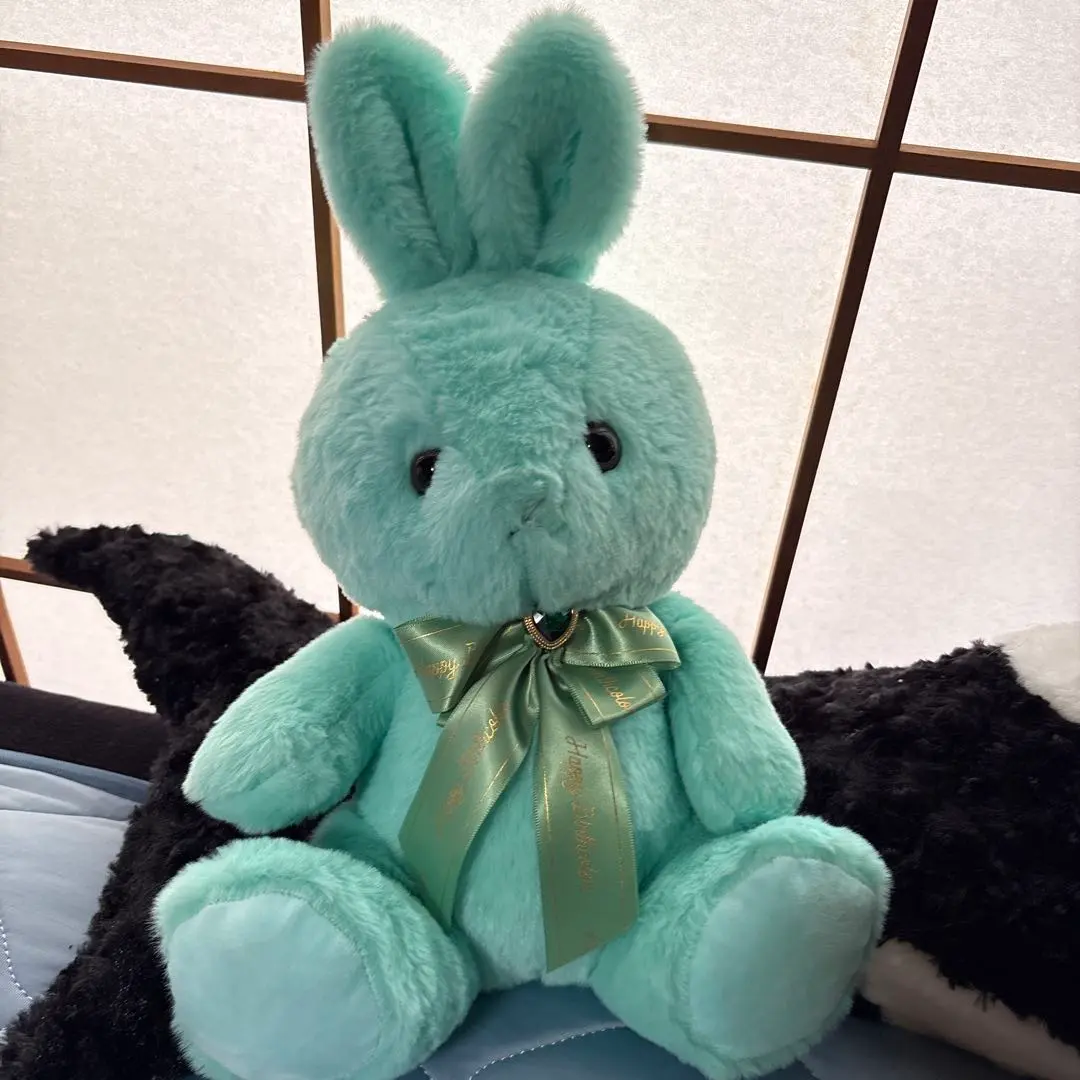 薄荷綠色兔子玩偶 的縮圖