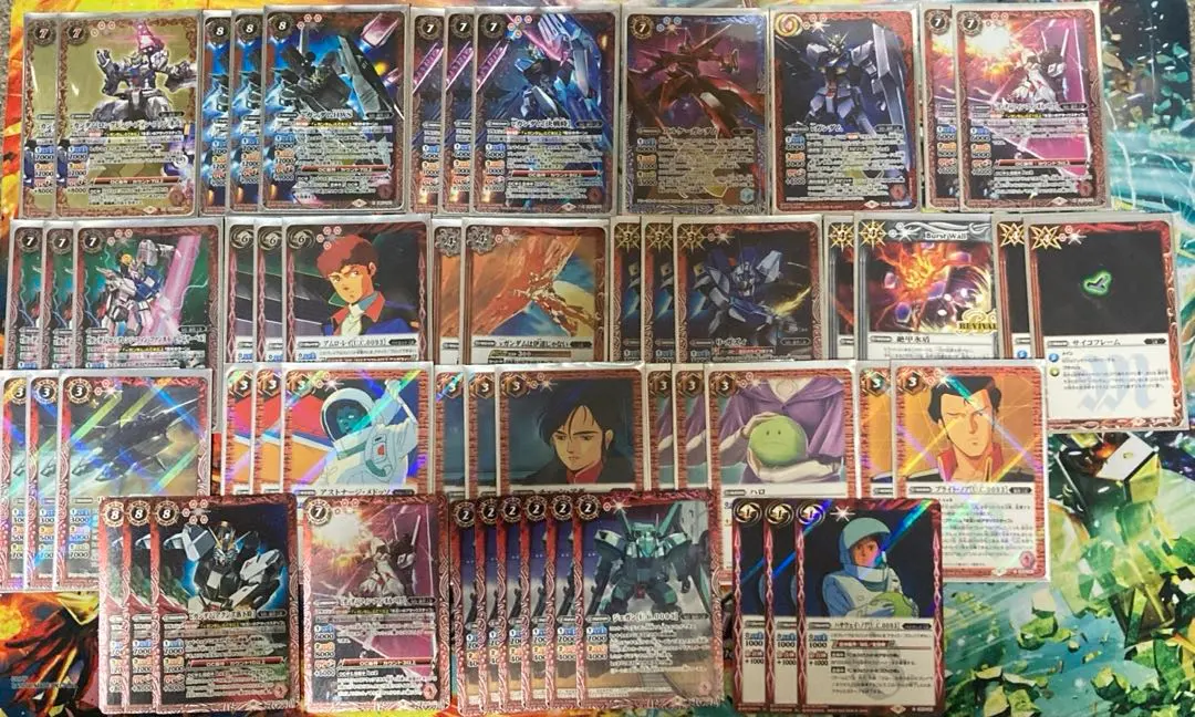 Thumbnail of Battle Spirits ν Gundam 54 cards, with 41 sleeves. Londo Bell, Amuro.