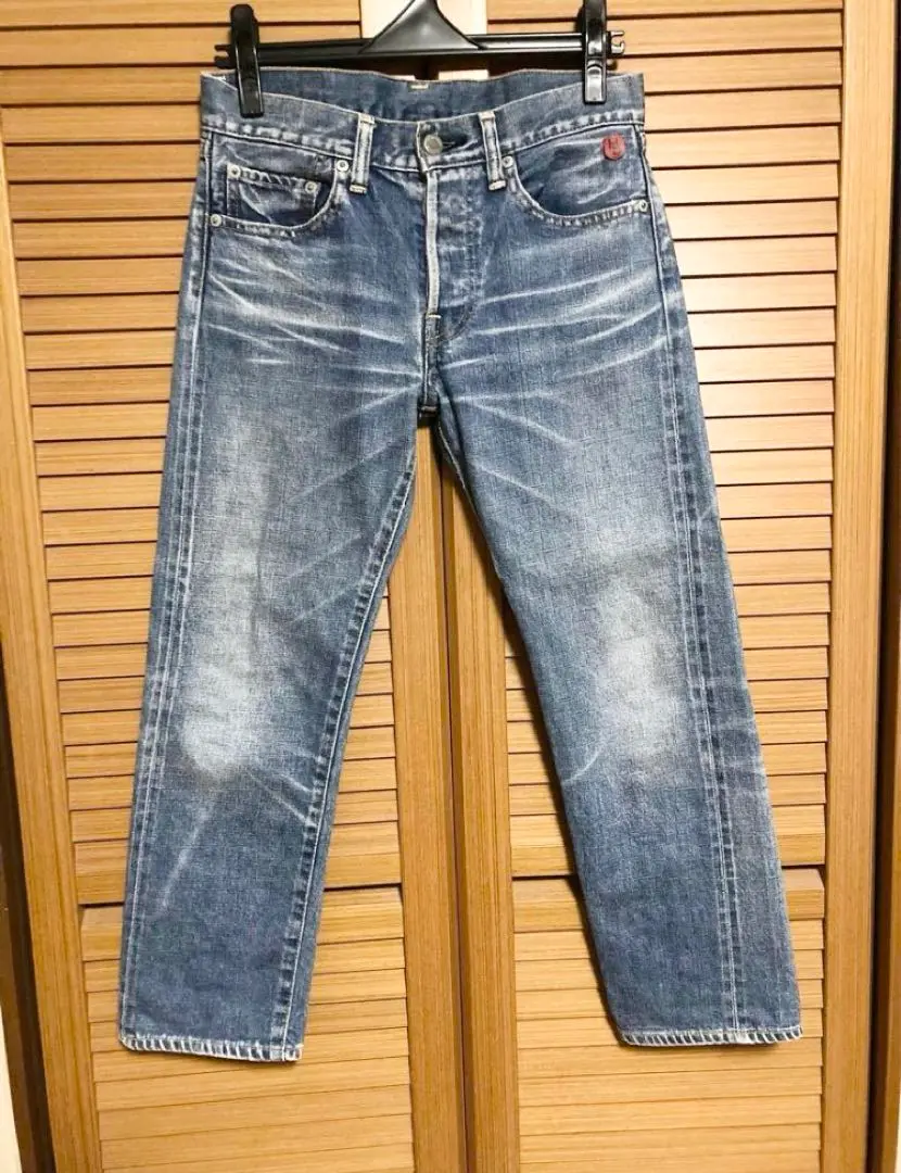 かつお　shujeansシュージーンズダークブルーデニム ボタンフライ shujeansシュージーンズダークブルーデニム ボタンフライ