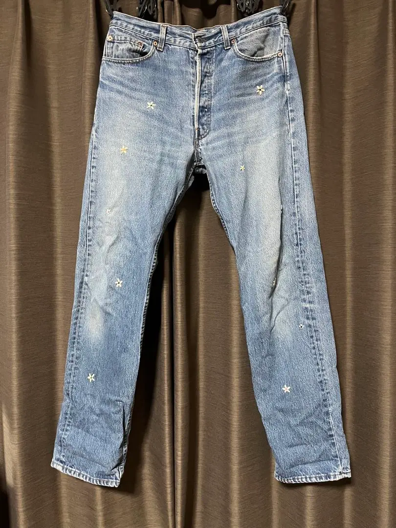 SHANANA MIL 501 デニムパンツ 38x32 こういうジーンズが欲しかったんだ。「SHANANA MIL」の刺しゅう