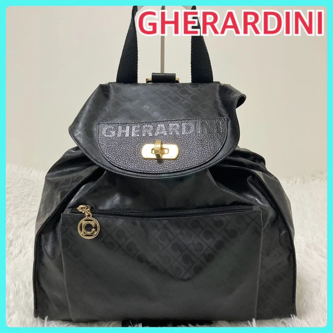 未使用級✨ゲラルディーニ　リュック　デイパック ソフティ　ネイビー GHERARDINI 在庫限り ゲラルディーニ Gherardini バックパック