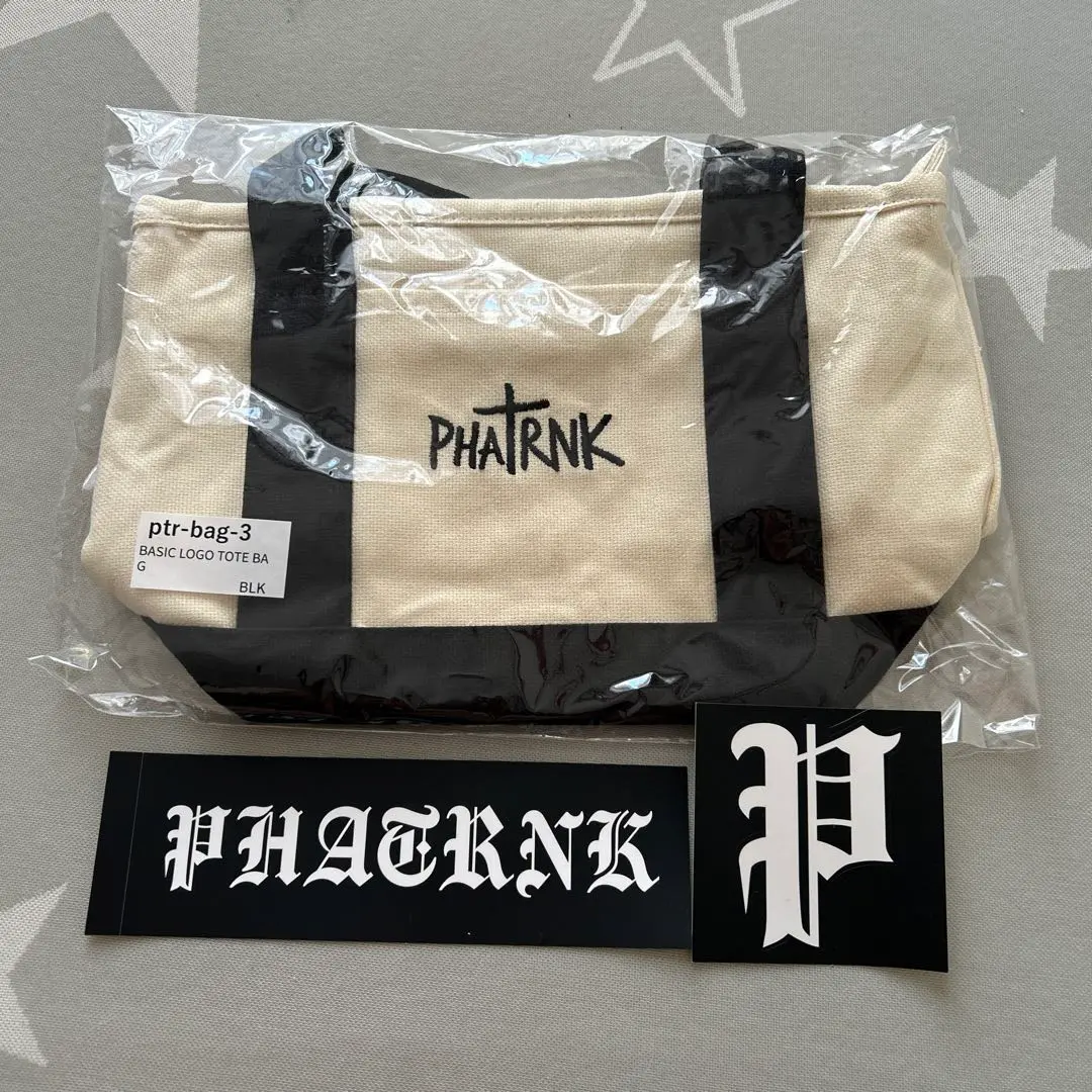PHATRNK ファットランク　トートバッグ アイボリー/ブラック BASIC LOGO TOTE BAG | PHATRNK OFFICIAL ONLINE STORE