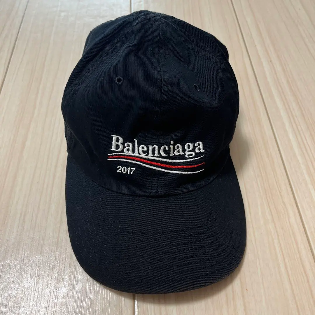 Balenciaga 2017年モデル 黒キャップ BALENCIAGA バレンシアガ 17AW Campaign Logo Cap キャンペーン