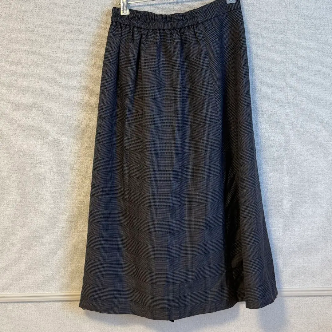 Thumbnail of grove Pleated Check Skirt L Slit Layered Vintage