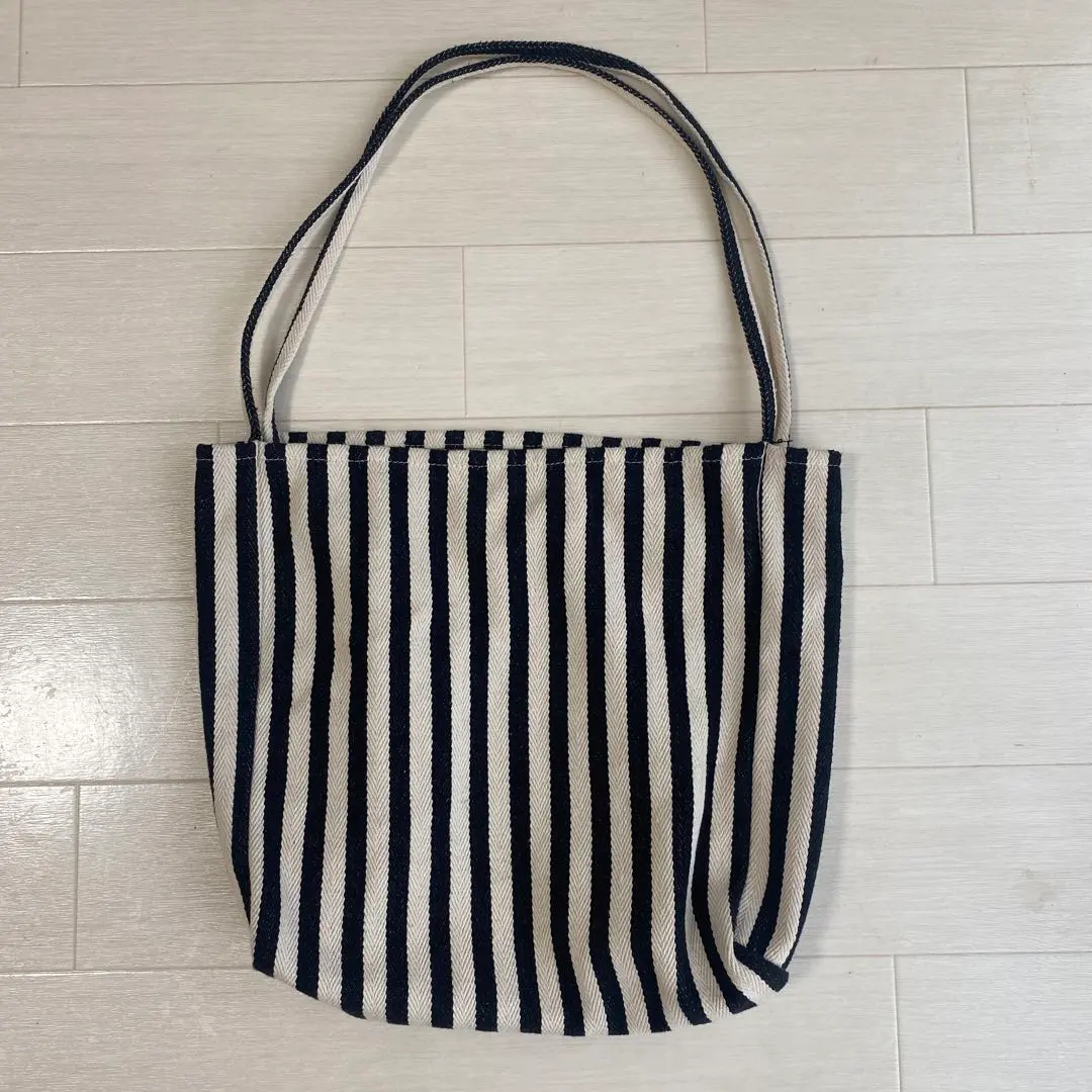 Thumbnail of Striped Canvas Shoulder Tote Bag