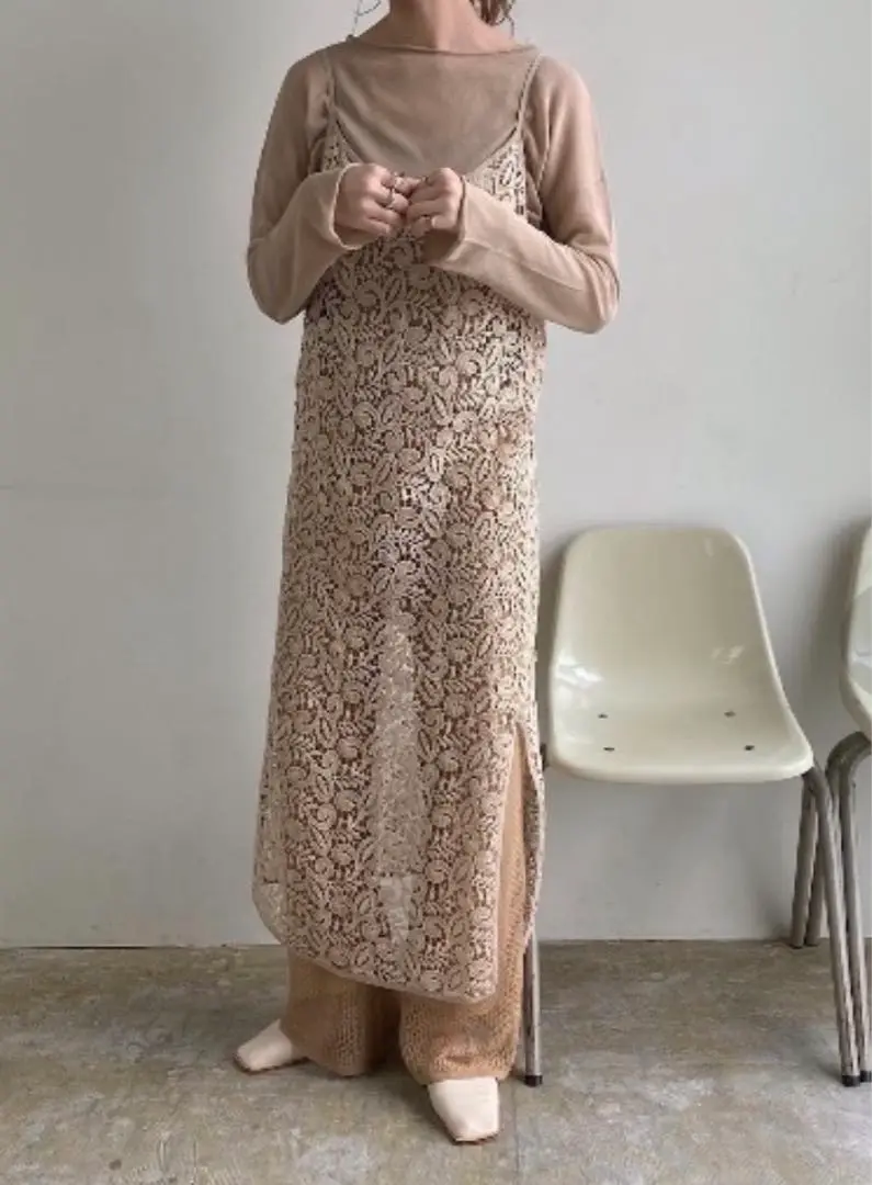 Amiur（エミレ）の「arrange lace cami ops（ワンピース）」 - WEAR