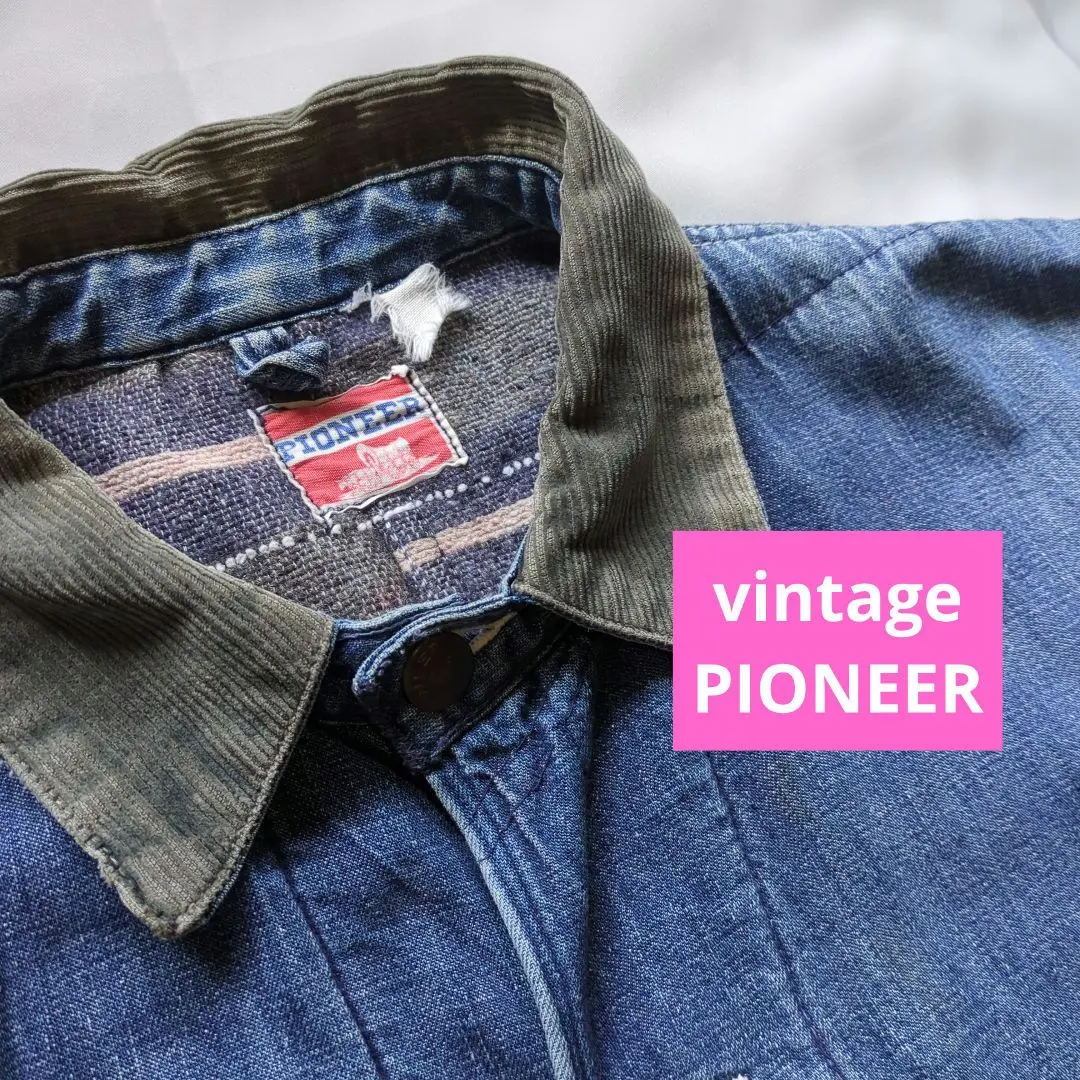 【良サイズ】PIONEER デニム カバーオール ビンテージ usa製 台襟 2025年最新】Pioneer カバーオールの人気アイテム - メルカリ