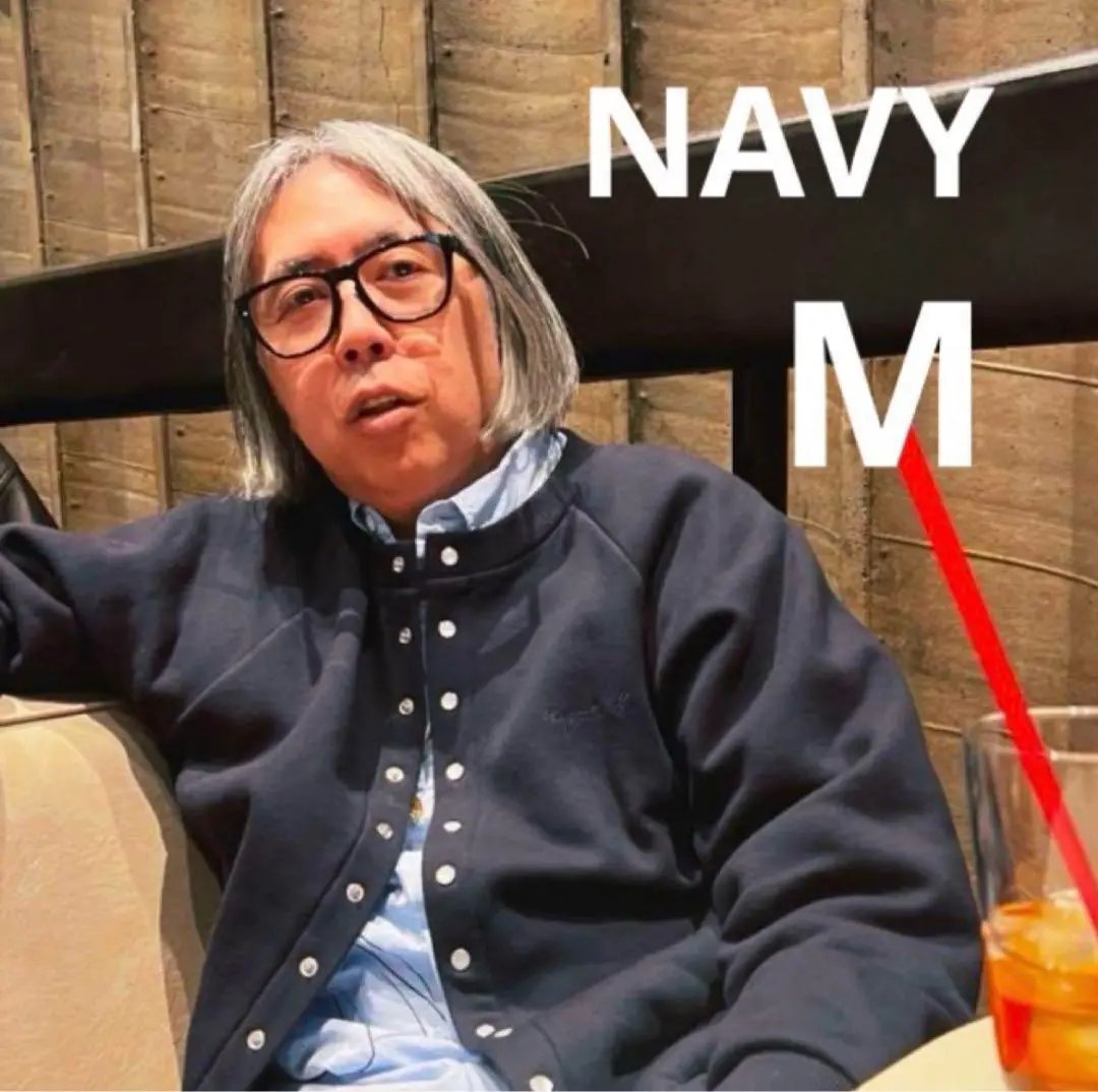 サイズM V A agns b アニエスベー カーディガン NAVY fragment