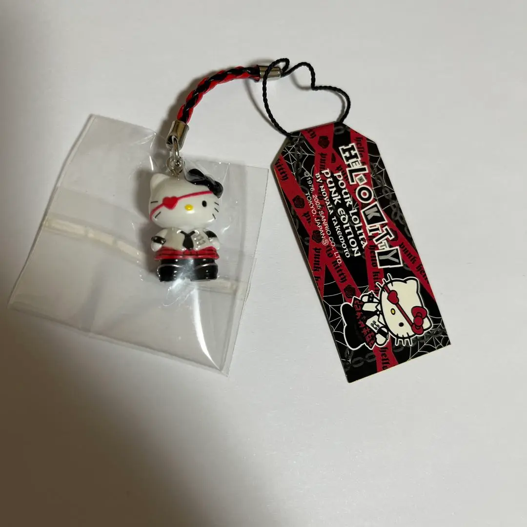 ハローキティ　根付　嶽本野ばら ゴスロリ　希少　レア 未使用未開封】ご当地キティ レア 嶽本野ばらパンク・ゴシック