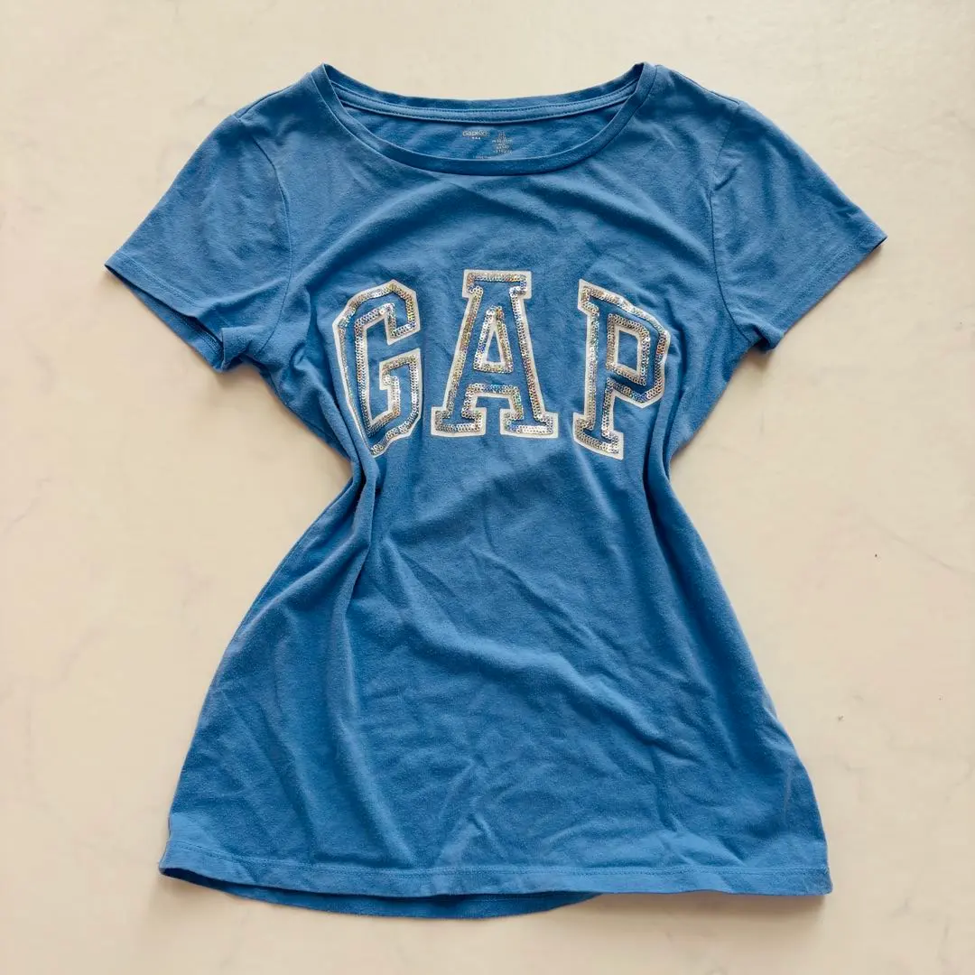 Thumbnail of Y2K GAP T-shirt Sequin Heisei Era Fitted T-shirt XS Size (A782)