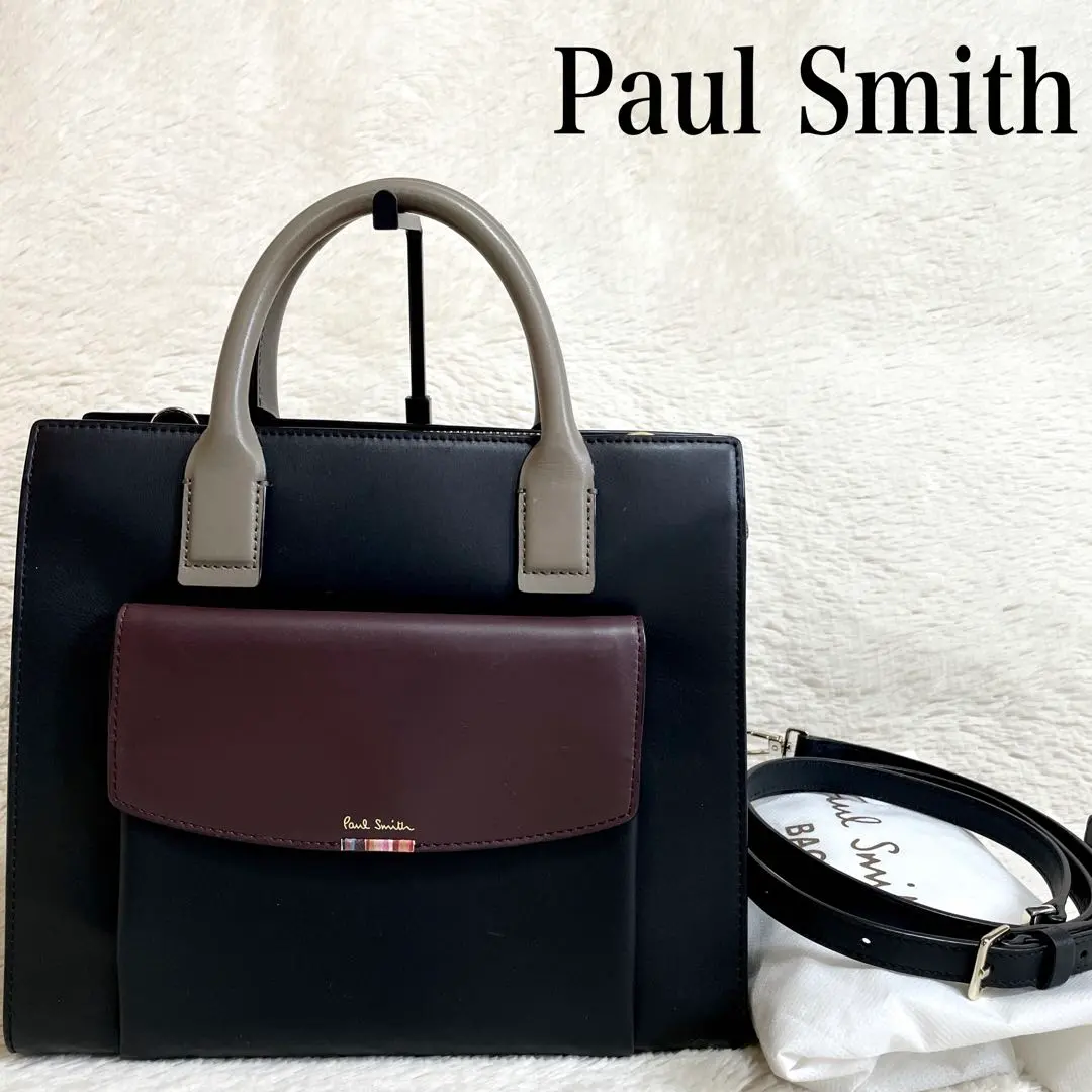 Thumbnail of Excellent Condition Paul Smith 2-way Handbag Shoulder Bag Block