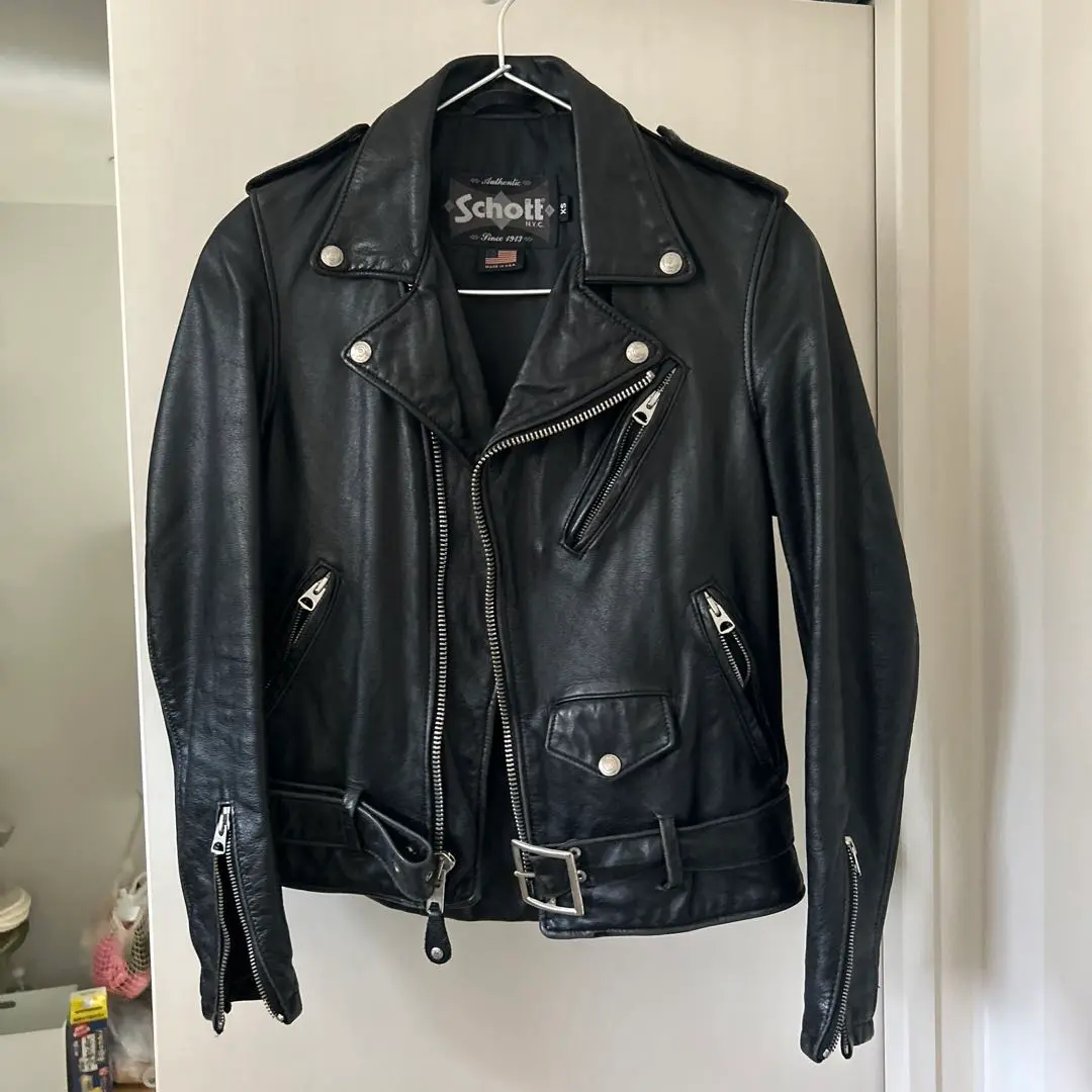 希少 SCHOTT ショット626 USA製ダブルライダースジャケット3XL 黒