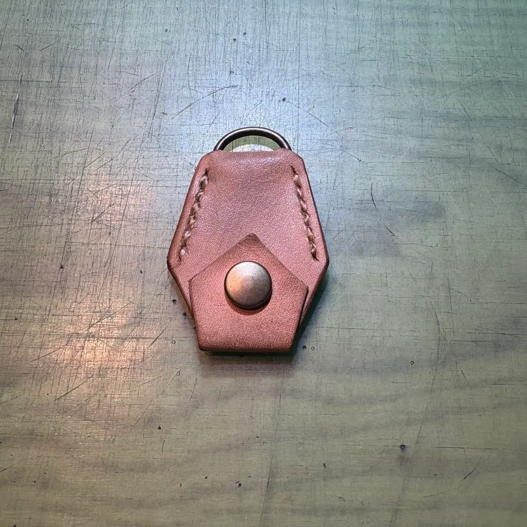 皮革零錢包 原色皮革零錢包 手工製作 的縮圖