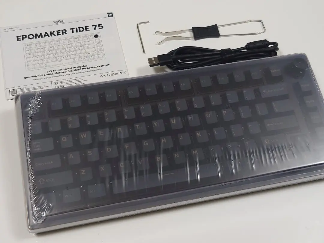 EPOMAKER Tide 75 黒モデルのフロント文字仕様 Epomaker Tide75 QMK/VIA