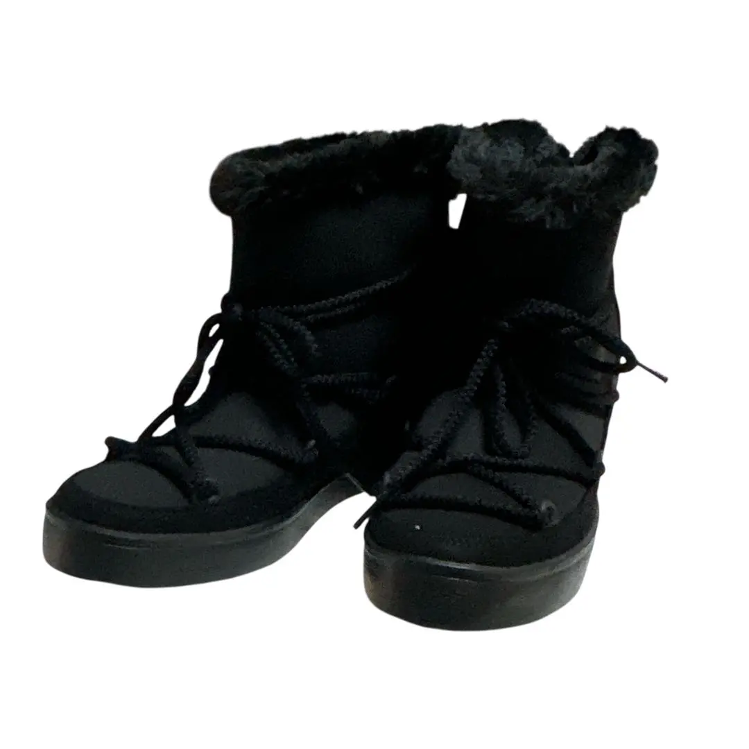 輕便！保暖！24.5cm黑色毛皮穆勒靴 的縮圖