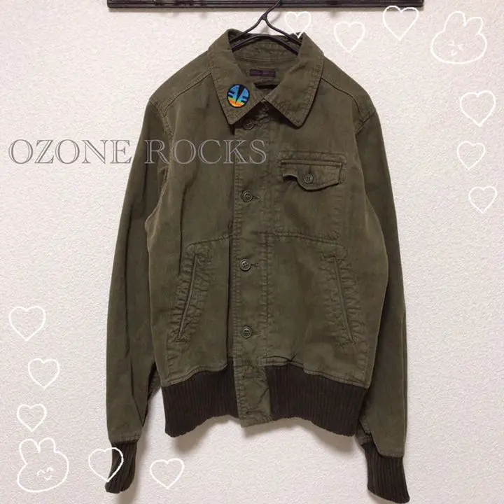 OZONE ROCKS 半袖ミリタリーブルゾン カーキ　オゾン ロックス OZONE ROCKS 半袖ミリタリーブルゾン カーキ オゾン ロックス