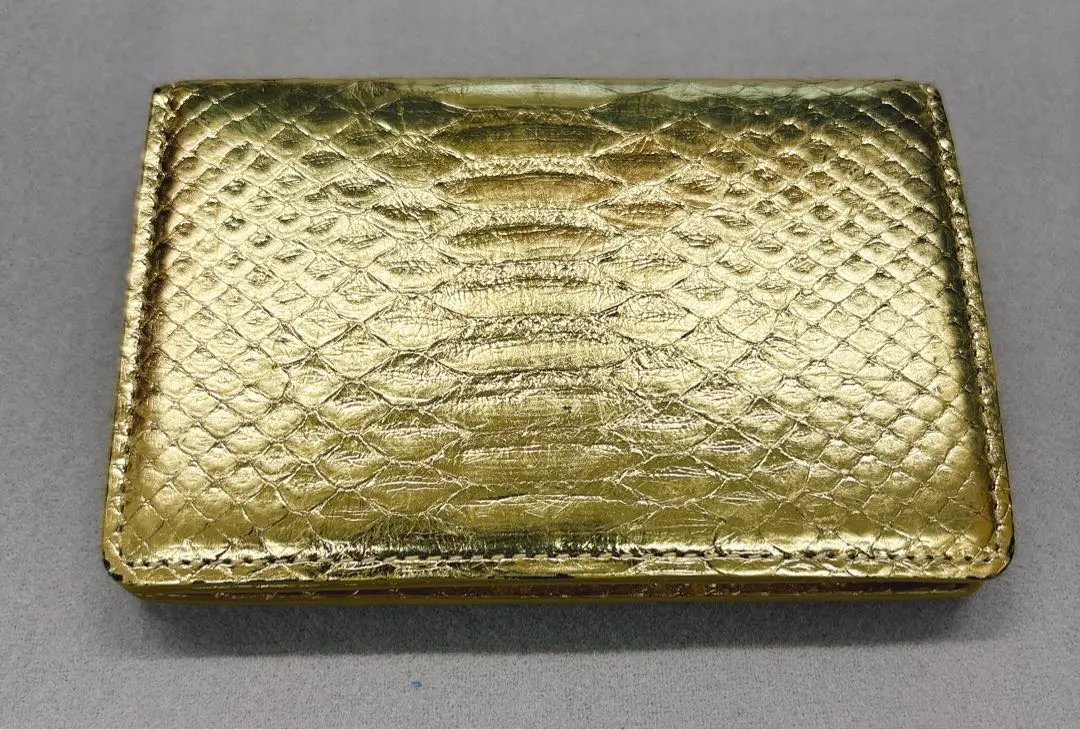 池田工芸　KENJI IKEDA イエロー　名刺、カード入 黄金パイソン 名刺ケース【池田工芸】日本最大のエキゾチック