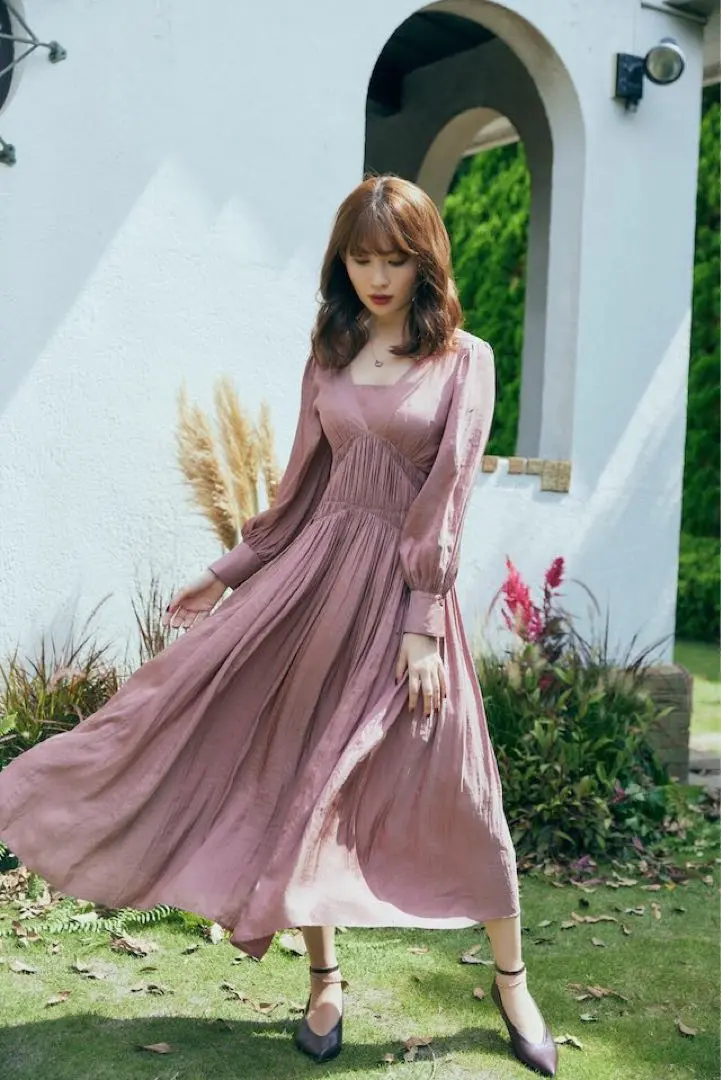 新品 herlipto Side Bow Satin Long Dress M herlipto新作 Side Bow Satin Long Dress 春夏 - メルカリ