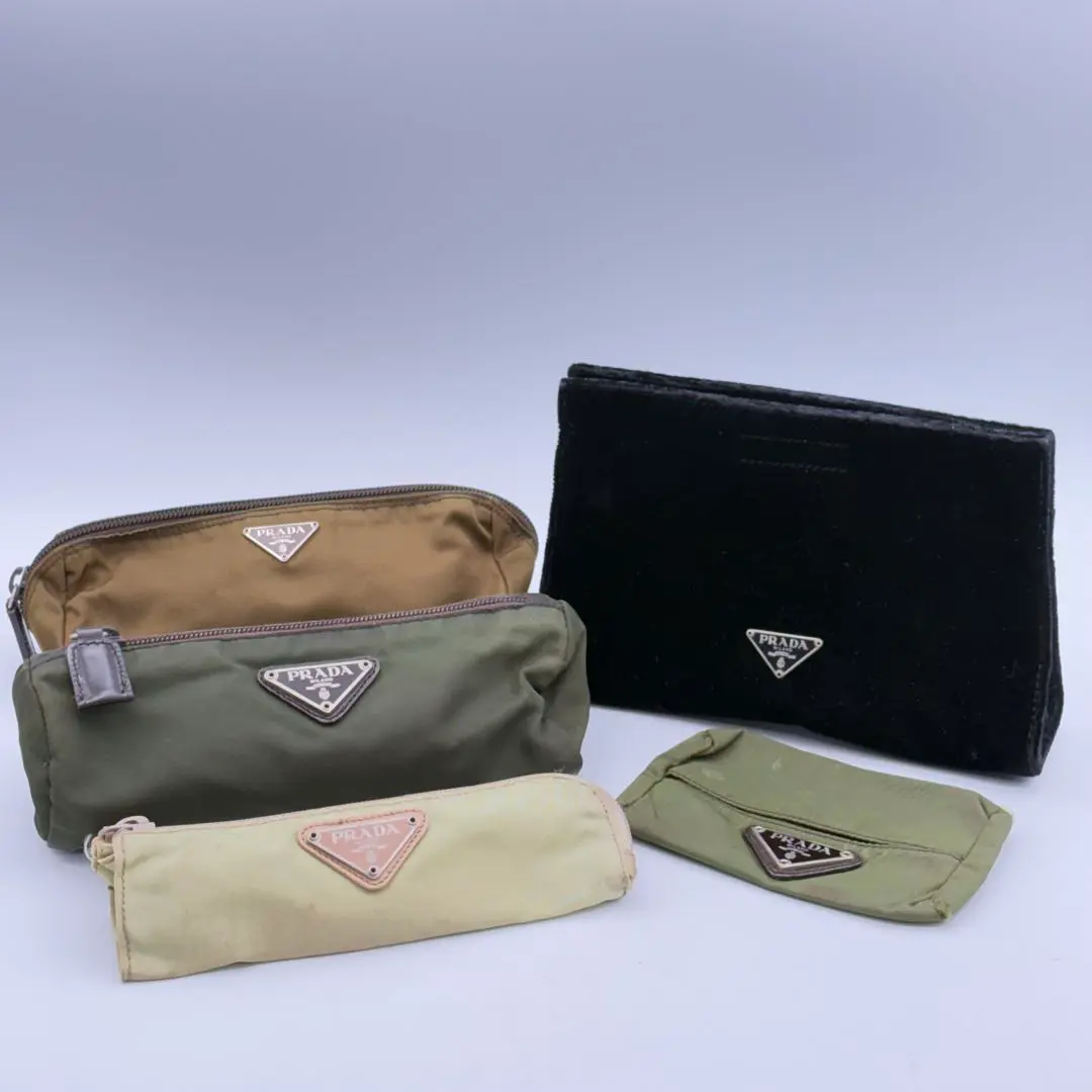 美品PRADA プラダ　ベロア　巾着　ミニハンドバッグ　ポーチ　ネイビー PRADA プラダ （PRADA） Re-Nylon テスート ナイロン ポーチ