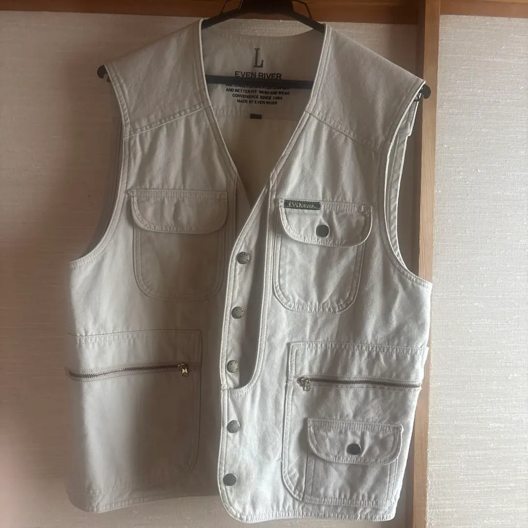 男士 背心 L 尺寸 棉100% 多功能口袋 工作服 戶外 的縮圖