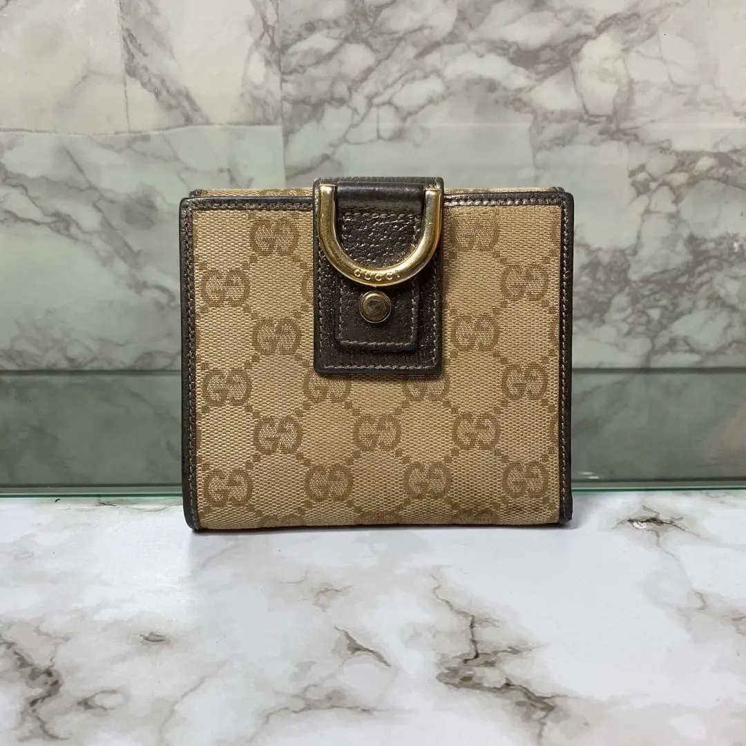 Thumbnail of GUCCI Gucci Bi-fold Wallet Compact GG Canvas Button