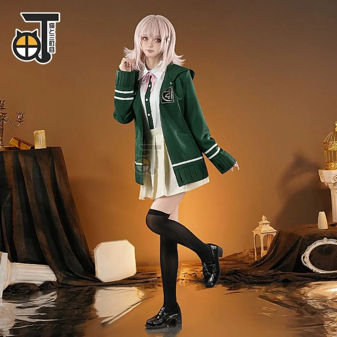 七海千秋　ダンガンロンパ　コスプレ　衣装　フルセット　ウィッグ付き Amazon | [Essri] 七海千秋 コスプレ衣装 スーパーダンガン