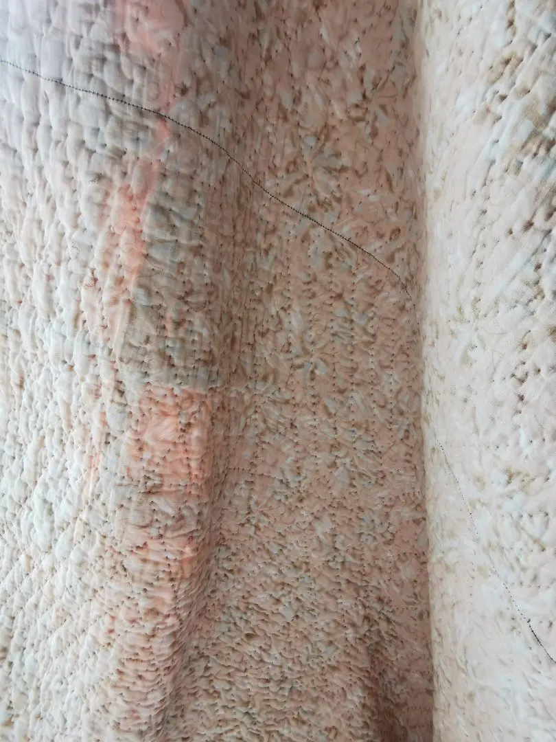 アンティーク ダーラムキルト 手縫 ブライダルホワイトキルト リーフ メダイヨン アンティーク ダーラムキルト 手縫 ブライダルホワイトキルト