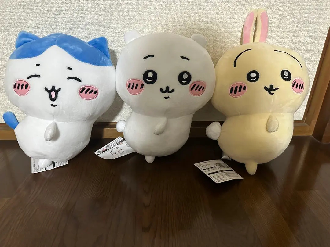 Thumbnail of Set of 3: Chiikawa, Hachiware, and Usagi, Wiggling Butt BIG Plushies (Prize)