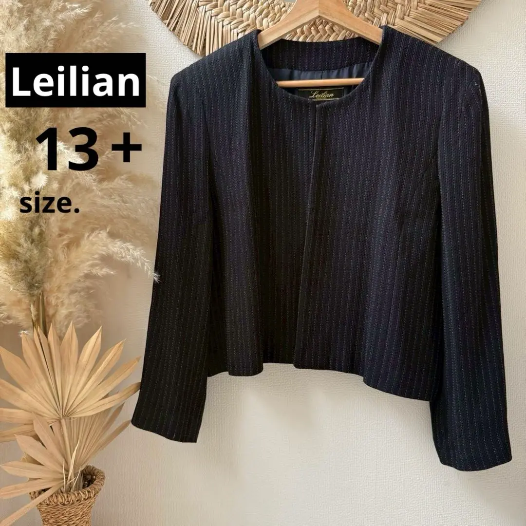 2025年最新】leilian カラー：ブルー系 ノーカラージャケットの