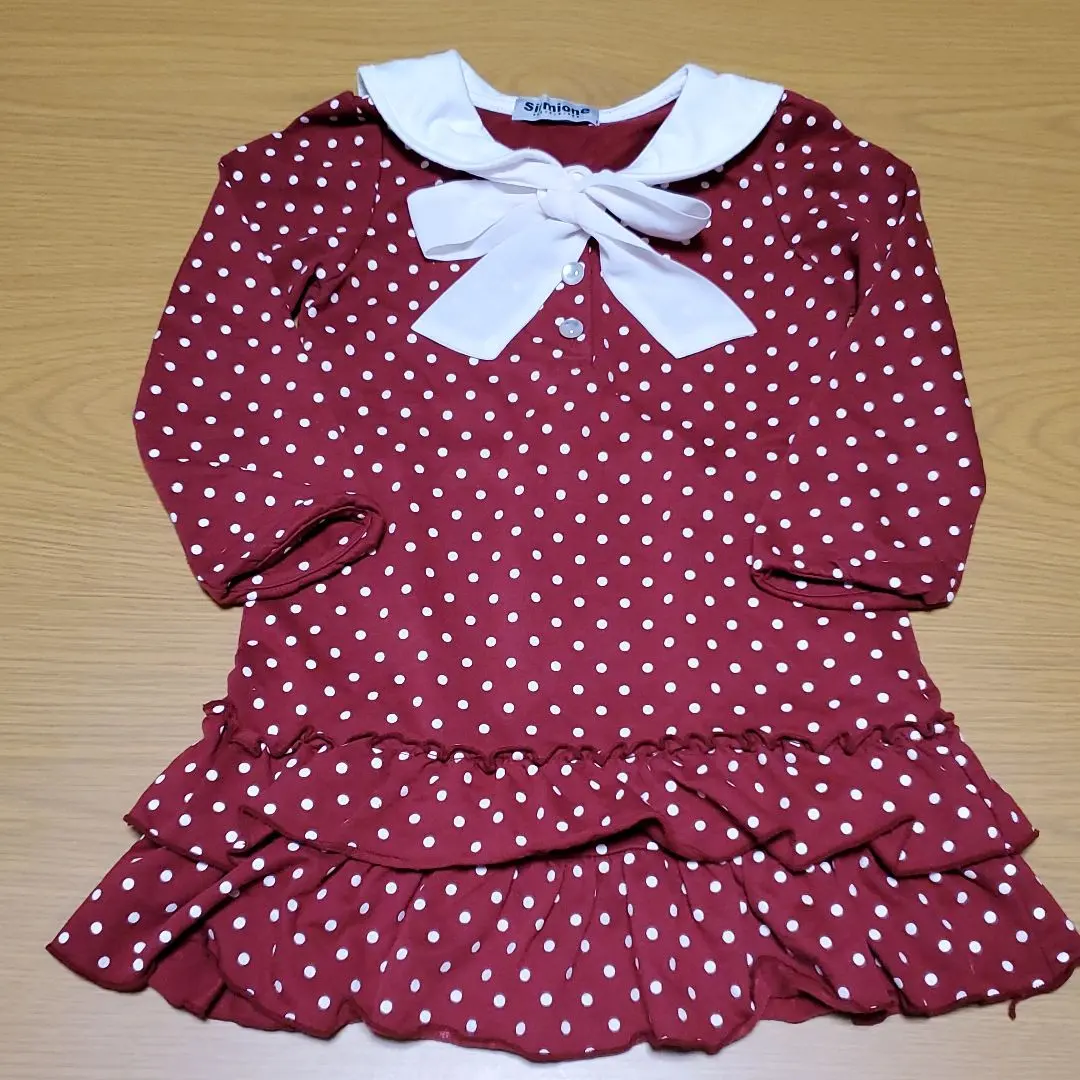 Thumbnail of Girls' polka dot dress, size 120