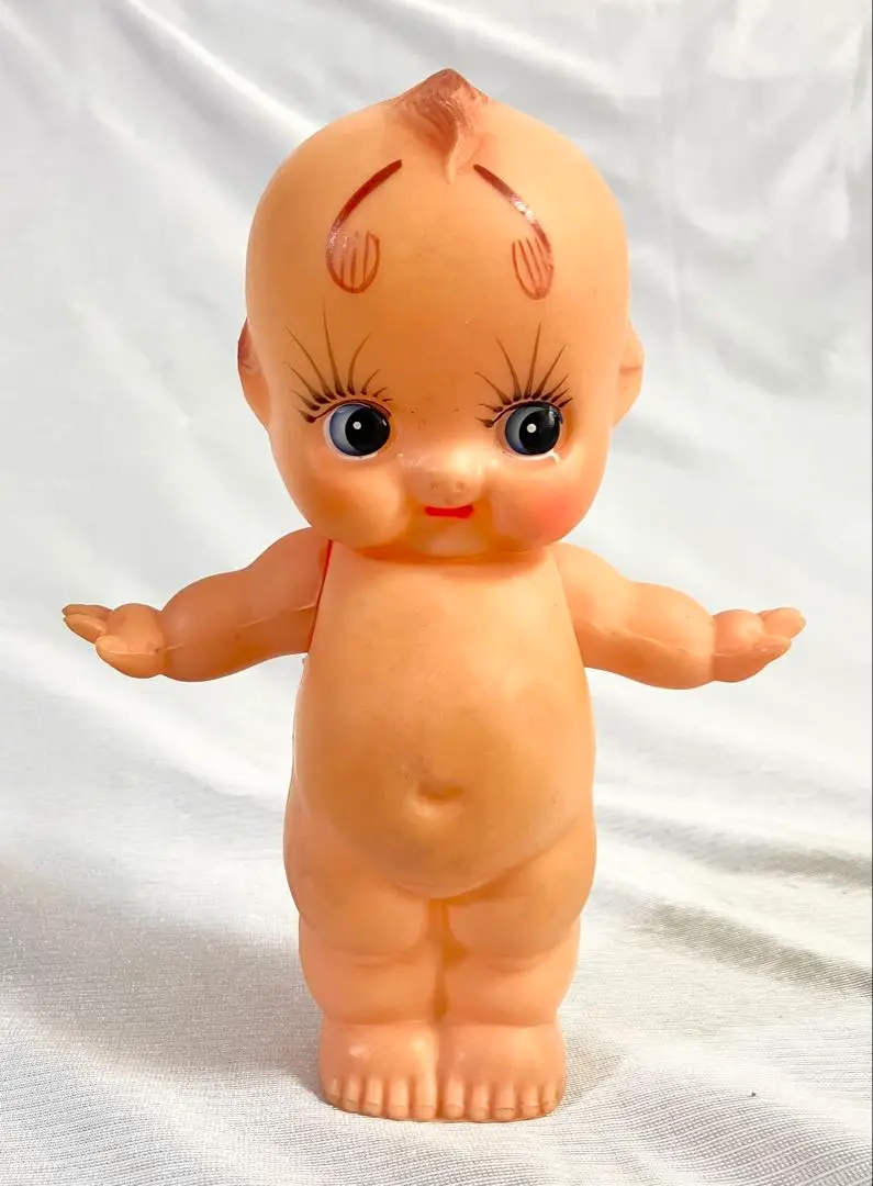 レトロ キューピー　人形  ドール 緑羽 みどりハネ　変眉 Yahoo!オークション -「キューピー人形緑羽根」の落札相場・落札価格