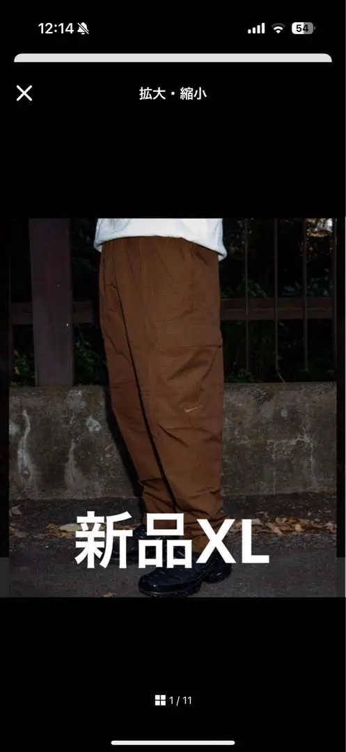 Nike ブラウン カーゴパンツ 新品タグ付き ナイキ NIKE メンズ ライフスタイルロングパンツ ナイキ カーゴ
