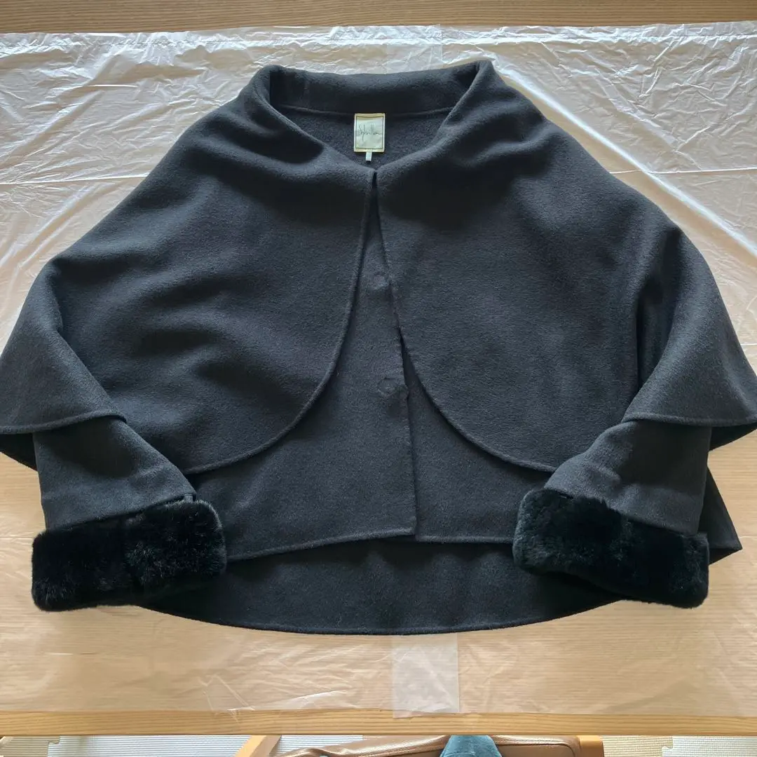 美品　Sybilla　シビラ　アンゴラ　ポンチョ　ケープ　コート　ブラック 2025年最新】Sybilla レディース ポンチョ・ケープコートの人気