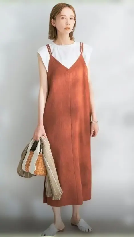 Thumbnail of Linen-like Straight Cami Dress / URBAN RESEARCH ROSSO