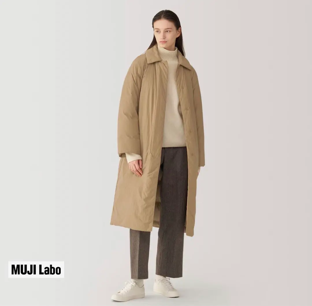 メ*5様 新品　MUJI Labo婦人ダウンコート　黒L ムジラボ これ良いよ！ムジラボのダウンコートはやっぱり買っとく
