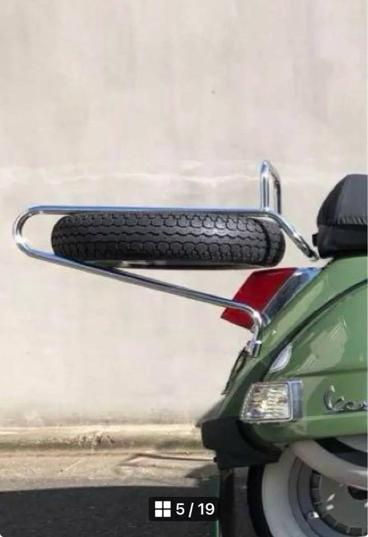 ベスパ　ラージ用 フロントキャリア アンティーク仕様 vespa p px フロントキャリア FA ITALIA製 Vespa 50/ET3, P/PX, Rally
