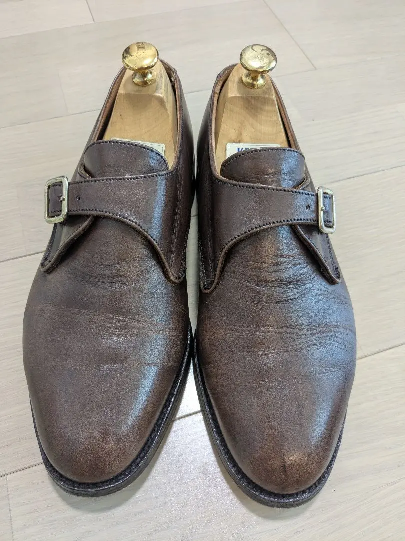 Tricker's シングルモンクストラップシューズ ダークブラウン　81/2 Tricker's/トリッカーズ】シングルモンクストラップシューズのご