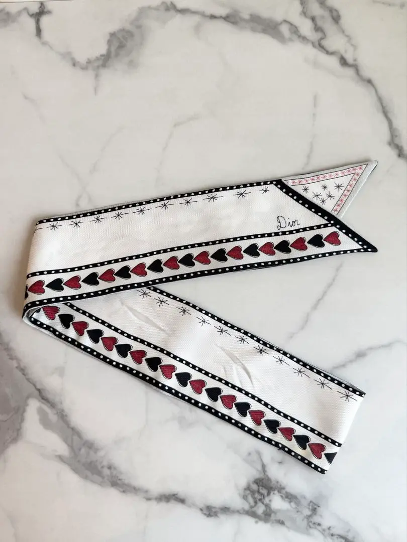 ⭐︎美品 DIOR ミッツァ スカーフ 赤 AMOUR