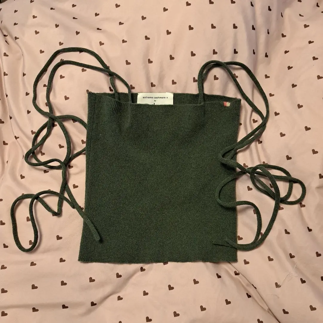 エクストリームカシミア　extreme cashmere キャミソール　ライム extreme cashmere(エクストリームカシミヤ)】 PLAZA CAMISOLE