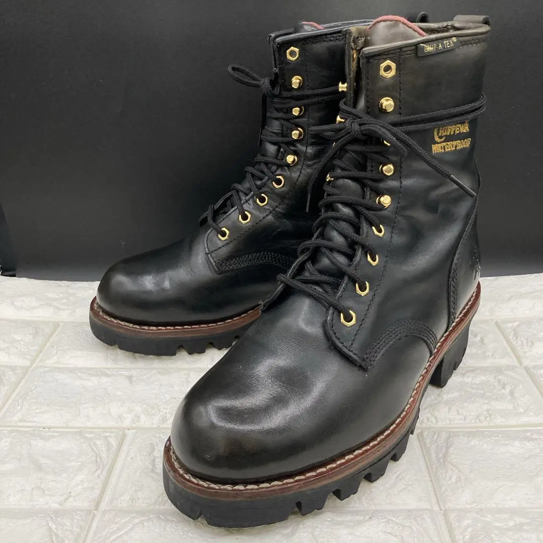 CHIPPEWA ロガーブーツ ブラック 茶芯 25510 プリント黒タグ 本革 CHIPPEWA ロガーブーツ ブラック 茶芯 25510 プリント黒タグ 本