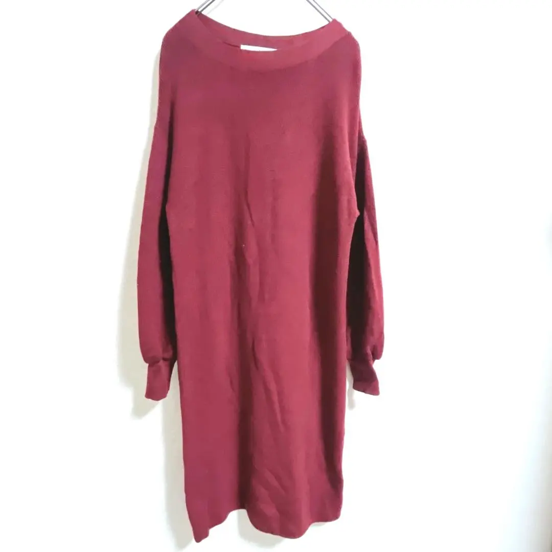 Thumbnail of N. Knit Dress Sanei BD Wine Red M Size