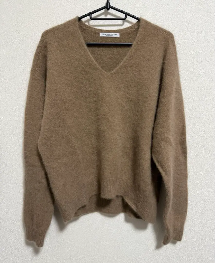 Thumbnail of BEAUTY&YOUTH Fox Cashmere Blend V-Neck Knit Pullover