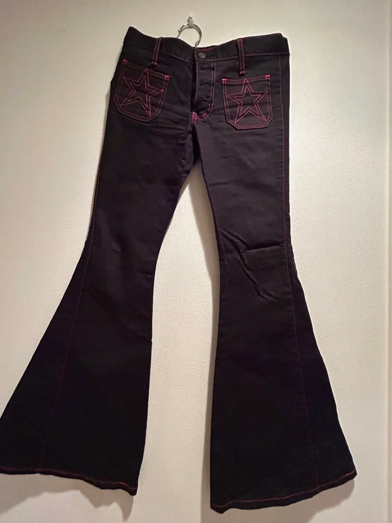 DeeDee ベルボトム vkei archives ベロア パンツ 黒 DeeDee ベルボトム vkei archives ベロア パンツ 黒 ストレッチ