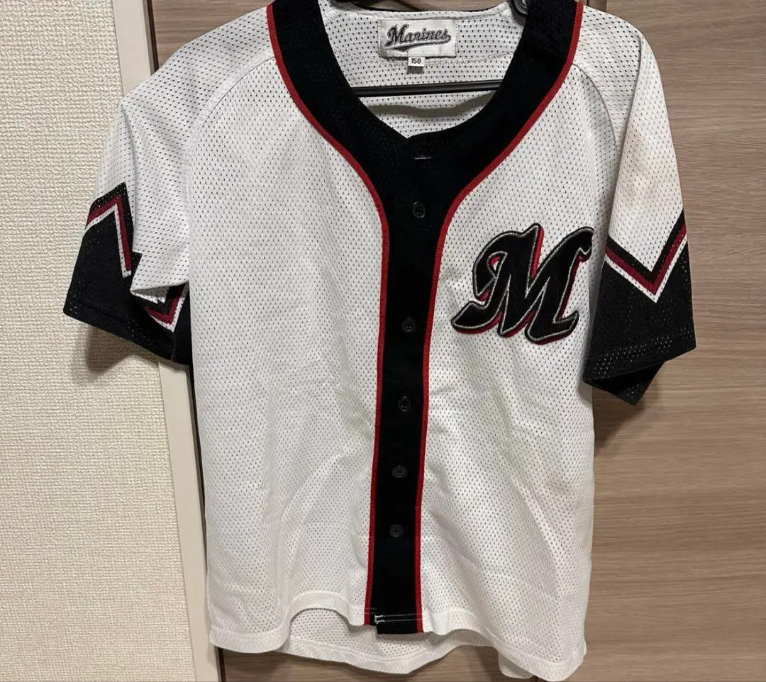 千葉ロッテマリーンズ 西村徳文 誠ユニフォームギザユニ LサイズNPBマーク付き 千葉ロッテマリーンズ 西村徳文 誠ユニフォームギザユニ Lサイズ