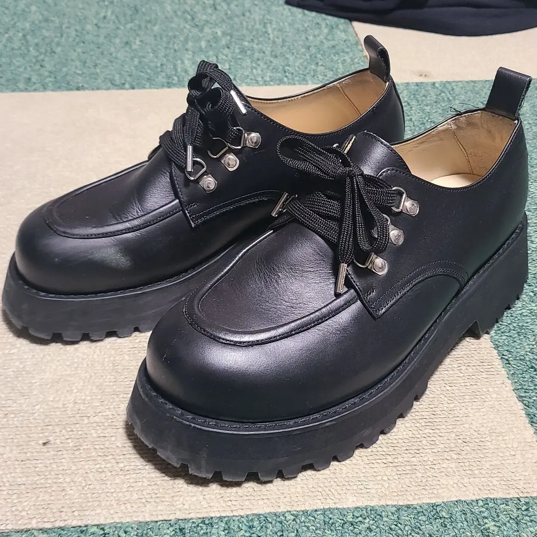 【美品】チャンキーモカシューズ　HARE レザーシューズ　M　完売品 美品】チャンキーモカシューズ HARE レザーシューズ M 完売品