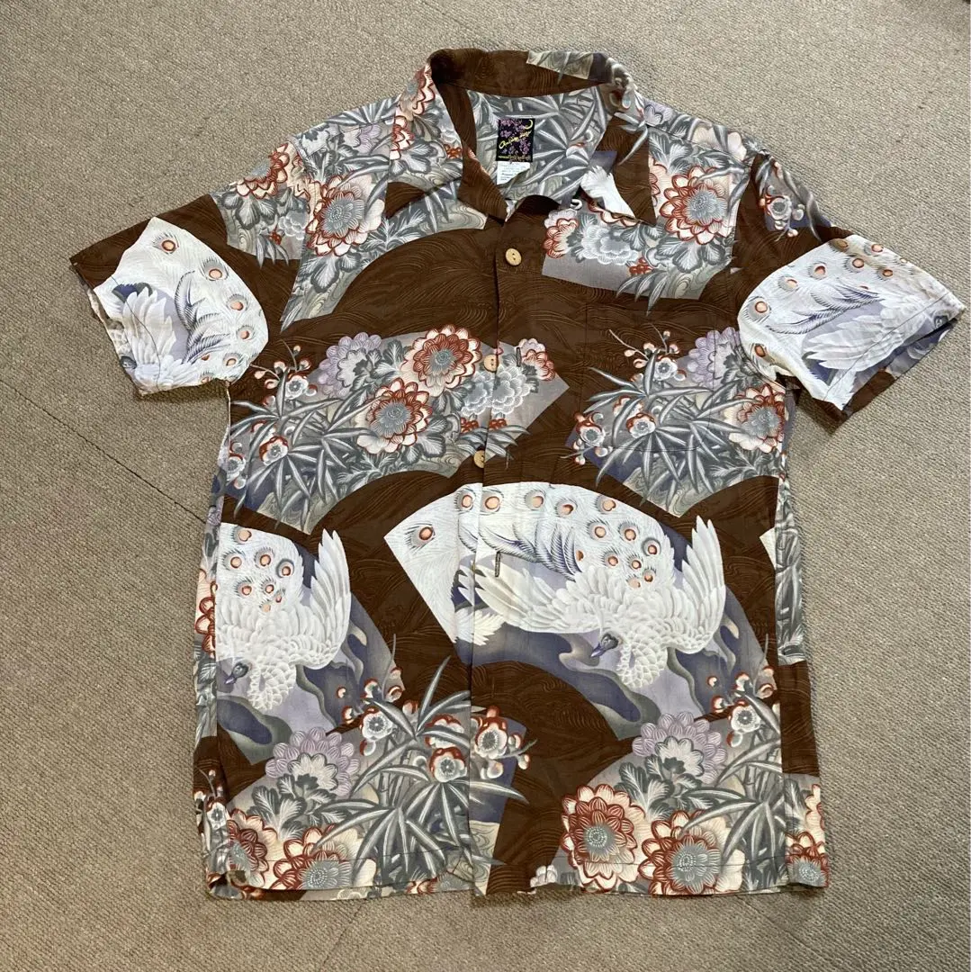 【Oniwa soto 】オニワソト シャツ 美品 孔雀 半袖 アロハ 和柄 S Yahoo!オークション - 極美品 Oniwasoto オニワソト アロハ