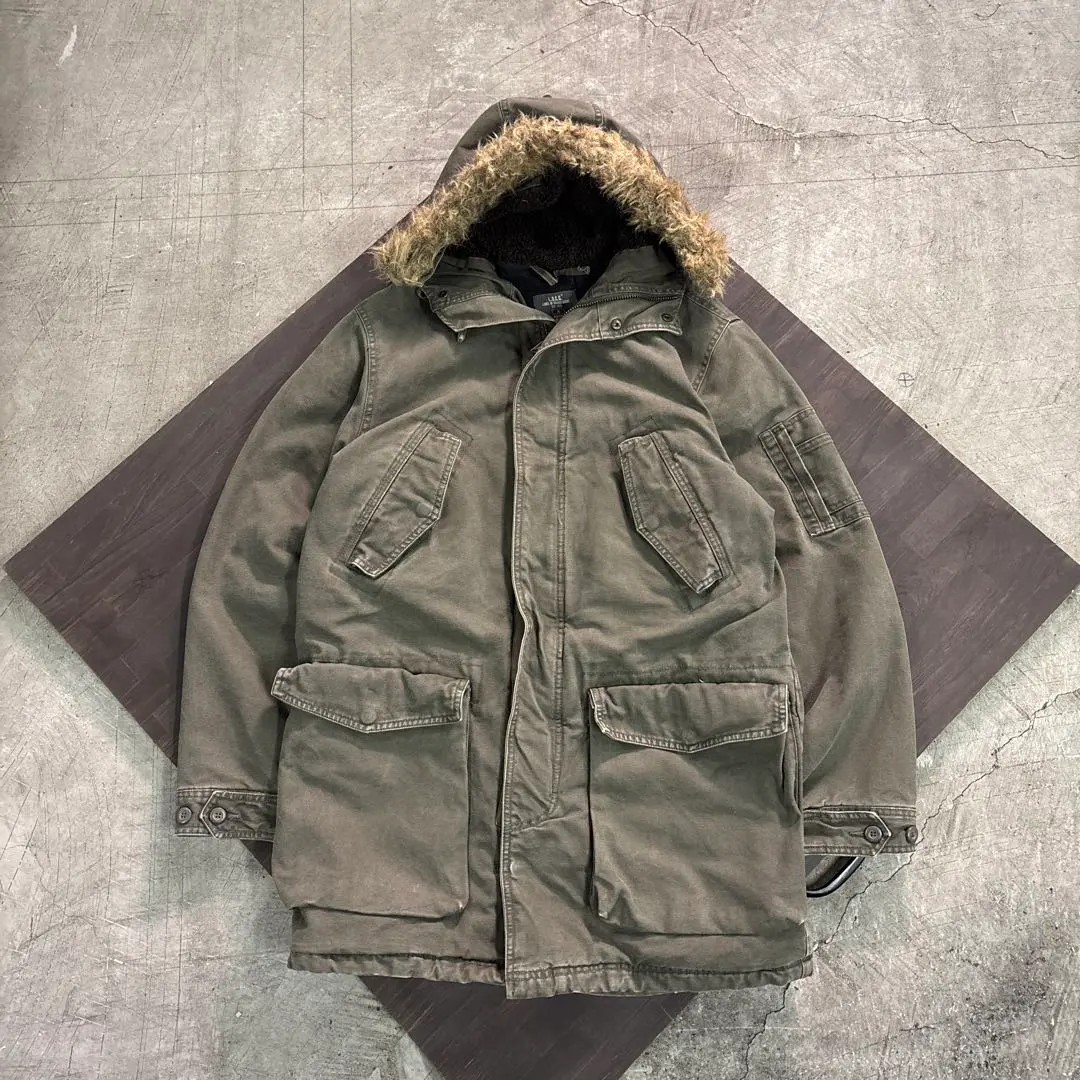 Thumbnail of 7W1 【H&M】 Military Jacket, Collar Fur, Khaki, M, Used Clothing