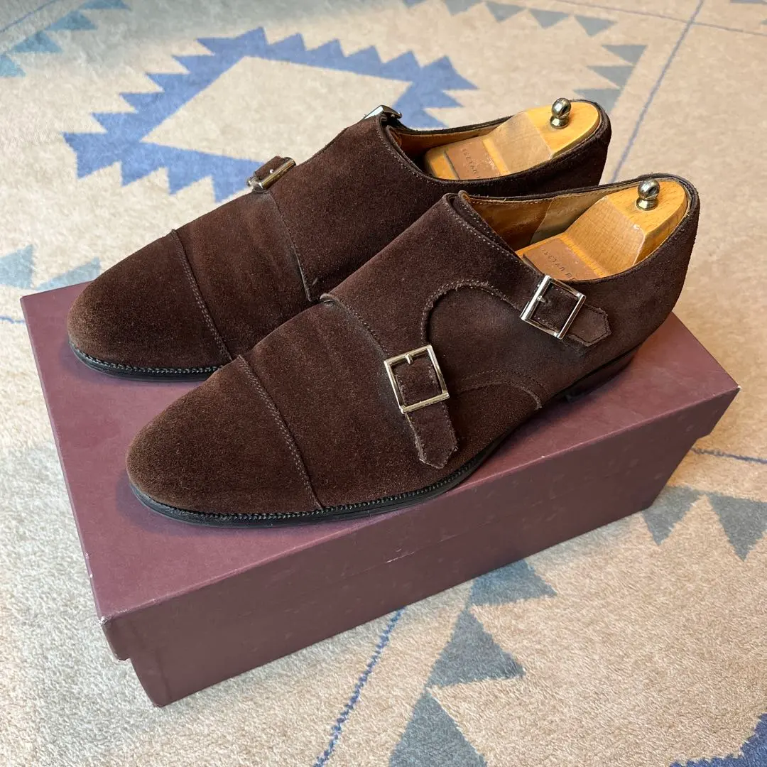 CORNO BLU コルノ ブル スエード サイズ 7.5 純正シューツリー付 CORNO BLU コルノ ブル スエード サイズ 7.5 純正シューツリー付