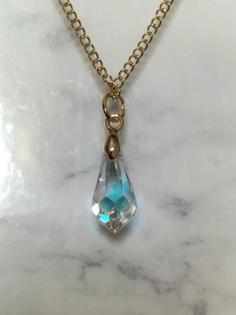 Thumbnail of Swarovski ~ Drop ~ Crystal Aurora Necklace ♡