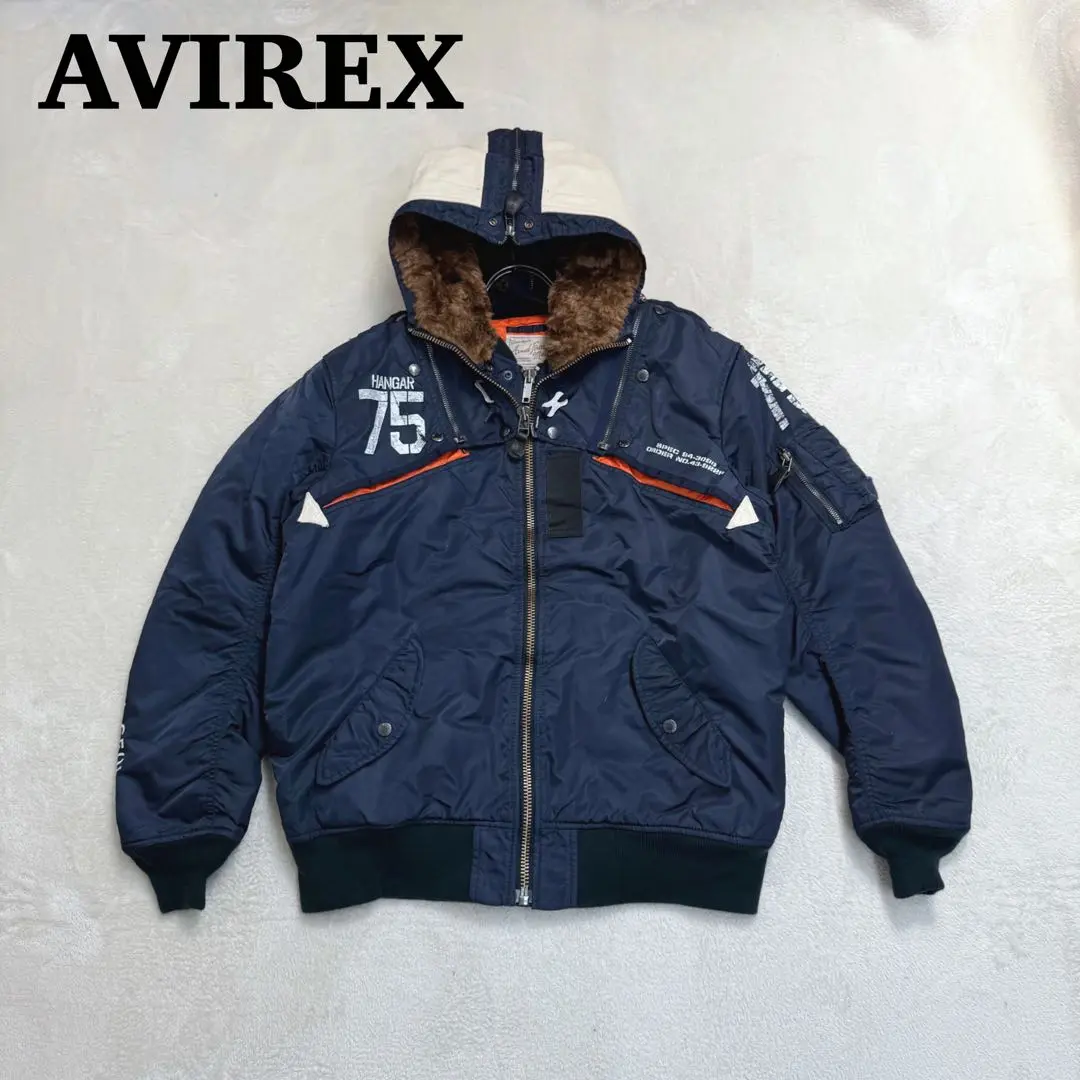 最終値下げ！タグ付き新品未使用❗️ AVIREX MA-1REMODEL ネイビー アヴィレックス AVIREX 《WEB＆DEPOT限定》MA－1 REMODEL MARK2